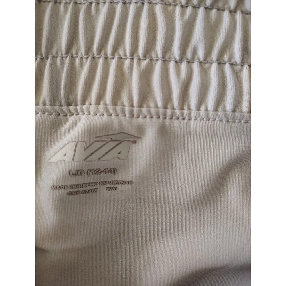 Avia Womens Gray Camo Athletic Shorts Smocked Waist Dolphin Hem Size‎ L 12-14